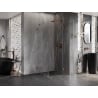 Mexen Lunar право отваряща се душ кабина 80 x 80 см, прозрачна, розово злато - 834-080-080-60-00-P