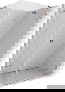 Mexen Lunar душ кабина, отваряема врата, дясна, 95 x 90 см, прозрачна, розово злато - 834-095-090-60-00-P