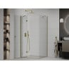 Mexen Roma душ кабина с панти 90 x 80 см, прозрачен, златен - 854-090-080-50-00