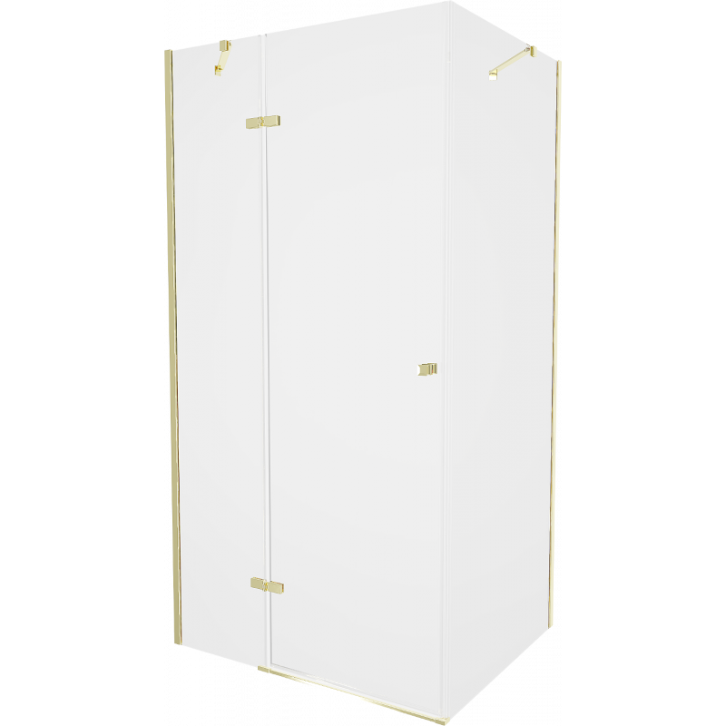Mexen Roma разтегателна душ кабина 90 x 80 см, прозрачна, златна - 854-090-080-50-00