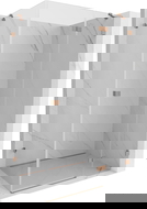 Mexen Lunar Душ кабина с отварящи се врати, дясна, 100 x 70 см, прозрачна, четкована мед - 834-100-070-65-00-P