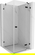 Mexen Lunar дясна врата за душ кабина 70 x 70 см, прозрачно, черно - 834-070-070-70-00-P