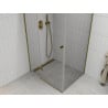 Mexen Roma душ кабина с врата 120 x 80 см, прозрачна, златна - 854-120-080-50-00