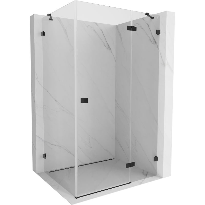 Mexen Lunar душ кабина врата дясна 85 x 80 см, прозрачна, черна - 834-085-080-70-00-P
