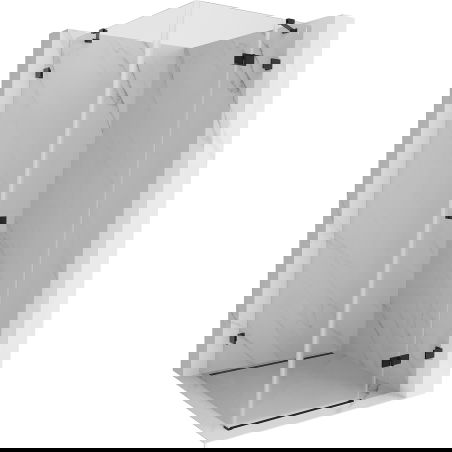 Mexen Lunar кабина за душ с панти, дясна, 100 x 100 см, прозрачна, черна - 834-100-100-70-00-P