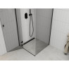 Mexen Roma сгъваема душ кабина 90 x 90 см, прозрачна, черна - 854-090-090-70-00