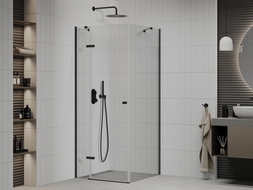 Mexen Roma кабина за душ 90 x 90 см, прозрачна, черна - 854-090-090-70-00