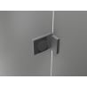 Mexen Lunar кабина за душ люлееща се дясна 100 x 100 см, прозрачна, gun metal - 834-100-100-95-00-P