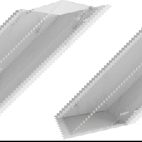 Mexen Lunar кабина за душ с отваряща се врата, дясна, 80 x 80 см, прозрачна, четкан никел - 834-080-080-97-00-P