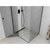 Mexen Roma душ кабина с отваряеми врати 80 x 70 см, прозрачна, черна - 854-080-070-70-00