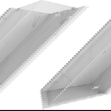 Mexen Lunar душ кабина с отваряща се дясна врата 100 x 90 см, прозрачна, четкан никел - 834-100-090-97-00-P