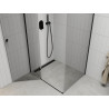 Mexen Roma люлееща се душ кабина 90 x 80 см, прозрачна, черна - 854-090-080-70-00