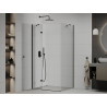 Mexen Roma разтегаема душ кабина 100 x 110 см, прозрачна, черна - 854-100-110-70-00