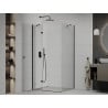 Mexen Roma душ кабина Swing 110 x 70 см, прозрачна, черна - 854-110-070-70-00