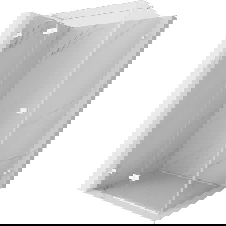 Mexen Lunar T лява душ кабина отваряема 115 x 80 см, прозрачна, бяла - 834T-115-080-20-00-L