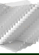 Mexen Lunar L Duo лява отваряема душ кабина 110 x 100 см, прозрачна, четкан никел - 834L-110L-100P-97-00