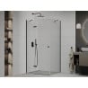 Mexen Roma душ кабина с врата 120 x 90 см, прозрачна, черна - 854-120-090-70-00