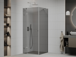 Mexen Roma кабина за душ с врати 80 x 80 см, графит, хром - 854-080-080-01-40