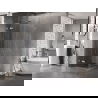 Mexen Lunar L Duo душ кабина със сгъваеми врати 115 x 115 см, прозрачно, четкан никел - 834L-115L-115P-97-00