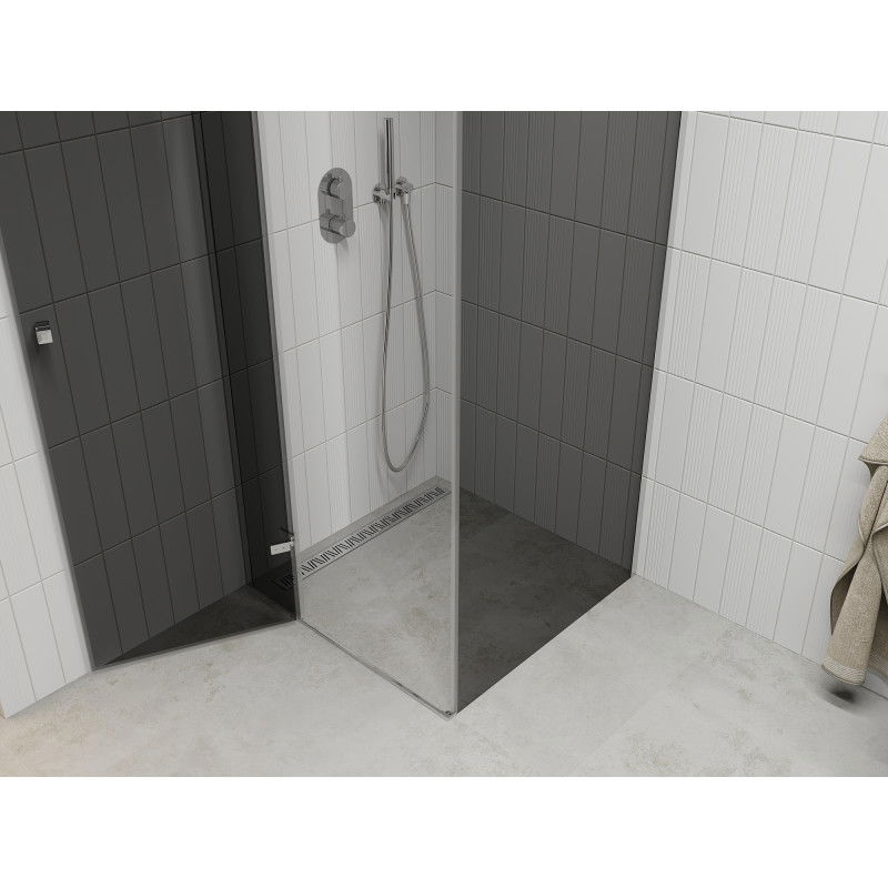 Mexen Roma душ кабина, отваряема, 90 x 90 см, графит, хром - 854-090-090-01-40