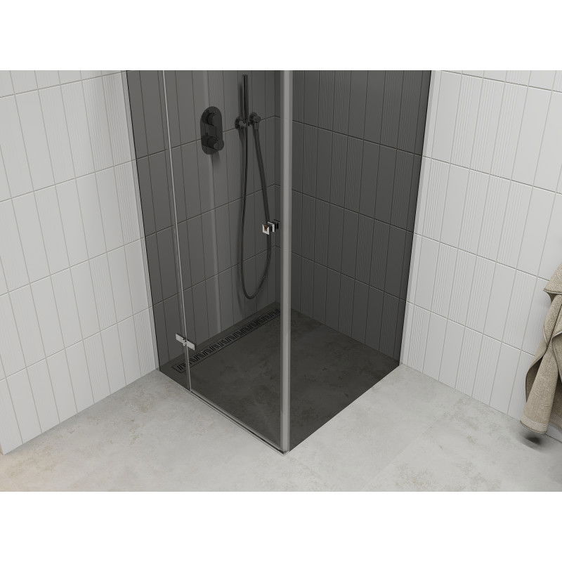 Mexen Roma душ кабина, отваряема, 90 x 90 см, графит, хром - 854-090-090-01-40