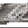 Mexen Lunar T лява отваряема душ кабина 115 x 90 см, прозрачно, бяло - 834T-115-090-20-00-L
