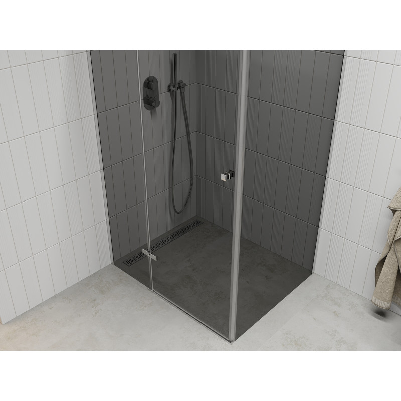 Mexen Roma душ кабина с отваряеми врати 100 x 70 см, графит, хром - 854-100-070-01-40