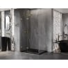 Душ кабина Mexen Lunar T лява 120 x 100 см, прозрачна, златна - 834T-120-100-50-00-L