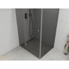 Mexen Roma люлееща се душ кабина 110 x 70 см, графит, хром - 854-110-070-01-40