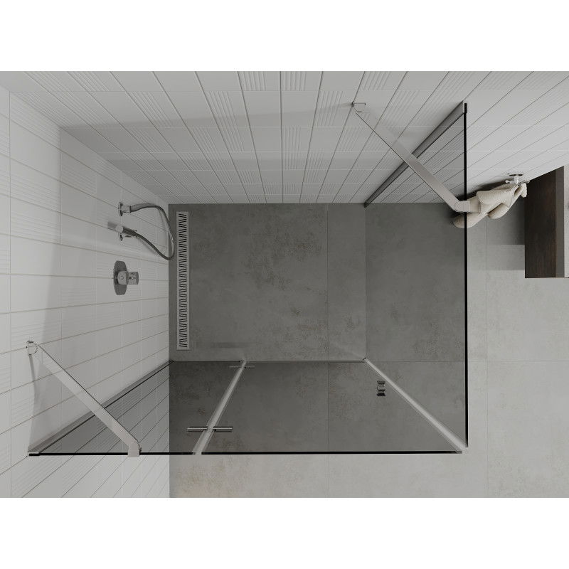 Mexen Roma луксозен душ кабина 120 x 100 см, графит, хром - 854-120-100-01-40