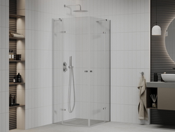 Mexen Roma Duo душ кабина с врата 90 x 90 см, прозрачна, хром - 854-090-090-02-00