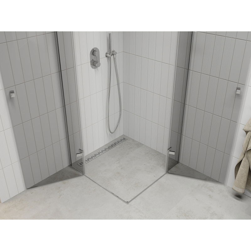 Mexen Roma Duo душ кабина с панти 120 x 120 см, прозрачна, хром - 854-120-120-02-00