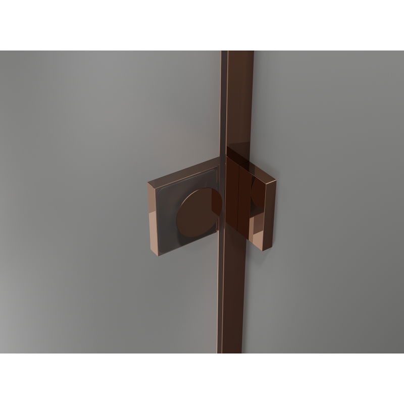 Mexen Lunar T лява отваряема душ кабина 115 x 80 см, прозрачна, розово злато - 834T-115-080-60-00-L