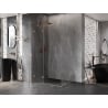 Mexen Lunar T лява отваряема душ кабина 135 x 120 см, прозрачна, четкана мед