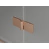 Mexen Lunar T лява отваряема душ кабина 135 x 120 см, прозрачна, четкана мед