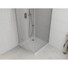 Mexen Roma плъзгаща се душ кабина 70 x 70 см, прозрачна, хром + поддушник Flat