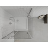 Mexen Roma люлееща се душ кабина 90 x 90 см, прозрачна, хром + палет Flat