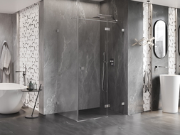 Mexen Lunar T кабина за душ отваряема дясна 120 x 100 см, прозрачна, хром - 834T-120-100-01-00-P