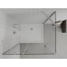Mexen Roma душ кабина с отваряща се врата 110 x 80 см, прозрачна, хром + корито Flat - 854-110-080-01-00-4010