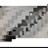 Mexen Roma душ кабина отваряне 110 x 80 см, прозрачен, хром + душ корито Flat - 854-110-080-01-00-4010
