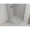 Mexen Roma отваряема душ кабина 120 x 80 см, прозрачно, хром + корито Flat