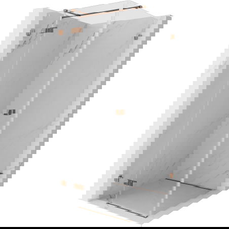 Mexen Lunar T лява душ кабина 110 x 110 см, прозрачна, розово злато - 834T-110-110-60-00-L