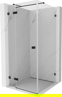 Mexen Lunar T лява врата за душ кабина 110 x 110 см, прозрачна, черна - 834T-110-110-70-00-L