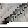 Mexen Roma душ кабина с врати 90 x 90 см, прозрачна, златна + корито Flat - 854-090-090-50-00-4010