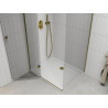 Mexen Roma душ кабина с панти 70 x 80 см, прозрачна, златна + корито Flat