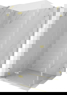 Mexen Lunar кабина за душ с отваряща се врата отляво 90 х 70 см, прозрачна, с матово златисто покритие - 834-090-070-55-00-L