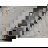 Mexen Roma душ кабина с отваряща се врата 80 x 100 см, прозрачна, златна + корито Flat - 854-080-100-50-00-4010