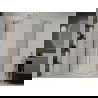 Mexen Roma душ кабина с отваряща се врата 80 x 100 см, прозрачна, златна + корито Flat - 854-080-100-50-00-4010