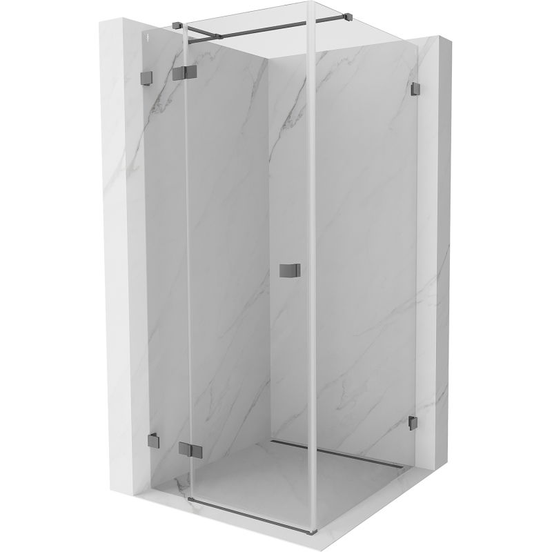 Mexen Lunar T кабина за душ с врата наляво 120 x 120 cm, прозрачна, gun metal - 834T-120-120-95-00-L
