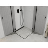 Mexen Roma Duo накланяема душ кабина 90 x 90 см, прозрачна, черна - 854-090-090-70-00-02